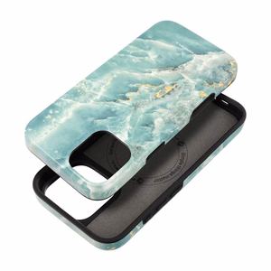 Suojakuori iPhone 16 PLUS:lle Forcell F-Protect Mirage MagSafe-yhteensopiva Military Drop-Test vihrea marmori
