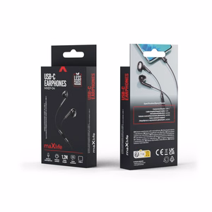 Maxlife langalliset kuulokkeet MXEP-04 USB-C musta
