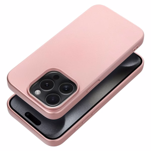 Metallinen Suojakuori iPhone 15 PRO:lle vaaleanpunainen