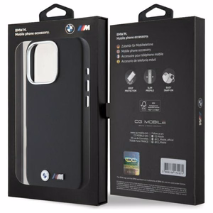 BMW M Smooth Full Wrapped Metal MagSafe suojakuori iPhone 16 Pro:lle - musta
