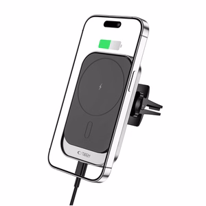 Tech-Protect CW19 MagSafe magneettinen auton teline 15W induktiivisella laturilla ilmanvaihtoaukkoon - musta
