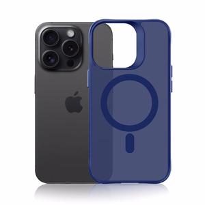 3mk Smoke MagCase iPhone 16 Pro:lle - Sininen-Läpinäkyvä