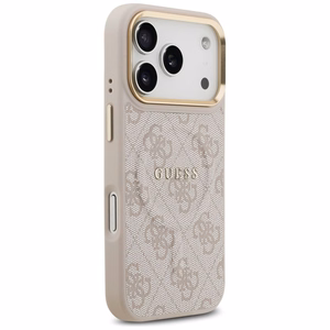 Guess 4G PU Classic Logo MagSafe -suojakuori iPhone 17 Pro - vaaleanpunainen