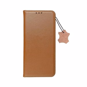 SMART PRO Book nahkainen suojakuori Xiaomi Redmi 14C:lle ruskea