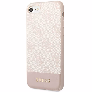Guess GUHCI8G4GLPI iPhone 7/8/SE 2020/2022 vaaleanpunainen/vaaleanpunainen kovakuori 4G Stripe Collection