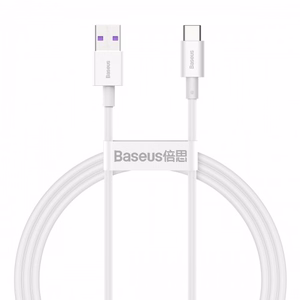 USB-kaapeli Baseus Superior USB - Type-C 66W 1,0m valkoinen CATYS-02