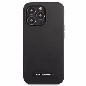 Karl Lagerfeld Silikoni Plaque Case iPhone 13 Pro / iPhone 13 - musta