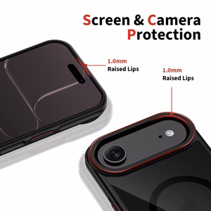 Tech-Protect MagHybrid MagSafe Case for iPhone Air - Black and Red