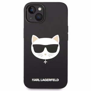 Karl Lagerfeld KLHMP14MSLCHBK iPhone 14 Plus 6.7 kovakuori musta / musta Silicone Choupette Head Magsafe