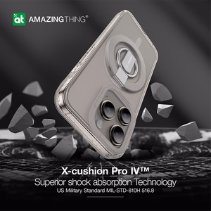 Amazing Thing Titan Pro Mag Ring Grip Suojakuori 10FT IP156.1PTRGY iPhone 15 Pro:lle titaani