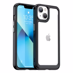 Outer Space Case iPhone 14 Plus kova suojakotelo, jossa on geelikehys musta