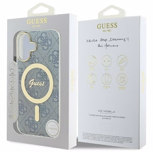 Guess IML 4G MagSafe Suojakuori iPhone 16:lle - sininen