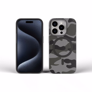 Suojakuori iPhone 16 PLUS:lle Forcell F-Protect Levels Dual Layer 4D MagSafe-yhteensopiva Military Drop-Test black camo