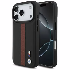 BMW M Perforated Stripe Logo MagSafe Suojakuori iPhone 17 Pro:lle - Punainen
