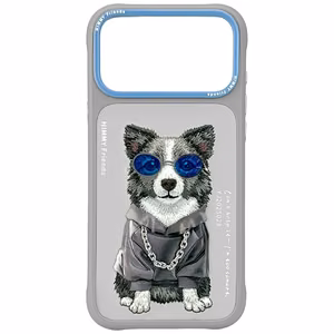Nimmy Glasses Cool Nag Suojakuori iPhone 17 Pro:lle - Harmaa