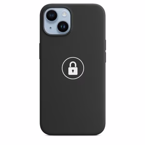 Puhelimen suojakuori Silicone Case v2 iPhone 14 Plus:lle, Midnight, pakkauksessa