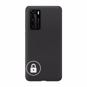 Puhelimen suojakuori Silicone Cover Huawei P40 Lite / musta / pakkauksessa