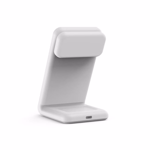 Crong MagSpot Pivot Stand 3-in-1 MagSafe-compatible wireless charger for iPhone, Apple Watch and AirPods, white