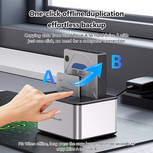 Kaksipaikkainen telakointiasema, 2,5"/3,5" SSD/HDD, USB-B