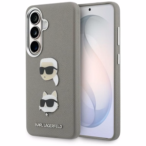 Karl Lagerfeld Suojakuori Saffiano Double Heads Metal Samsung Galaxy S26:lle hopeinen