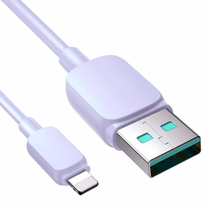 Joyroom Multi-Color Series A14 Lightning / USB-A 2.4A kaapeli 1.2m - violetti