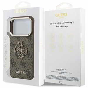 Kotelo mallille IPHONE 18 Pro Max/17 Pro Max (Big Resin Logo 4G) (väri: ruskea)