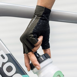 Rockbros Breathable Short Finger Cycling Gloves, Size: XXL - Gray