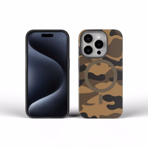 Suojakuori iPhone 16 PRO:lle Forcell F-Protect Levels Dual Layer 4D MagSafe-yhteensopiva Military Drop-Test desert camo