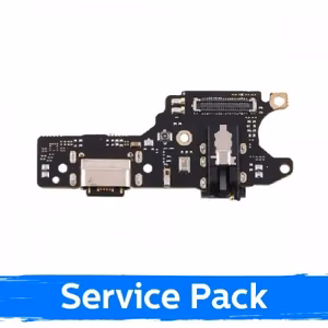 Charging Port Compatible With Xiaomi Redmi Note 9 With Flex / Silver / (Service Pack)