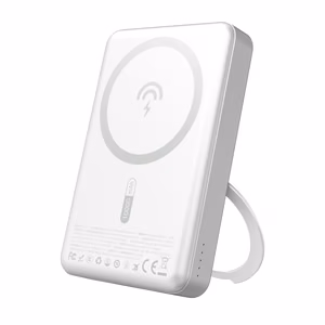 Dudao K28 10000mAh PD 22.5W MagSafe Powerbank metallikotelolla ja rengasjalustalla - hopea
