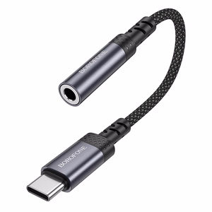 Borofone Adapter BV24 Graceful - Type C to jack 3,5mm - grey