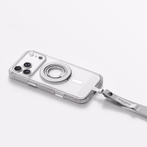 AmazingThing Minimal Mag Lens suojakuori mallille iPhone 18 Pro, kameransuojuksella ja hihnakiinnikkeellä, MagSafe-yhteensopiva – väri: läpinäkyvä
