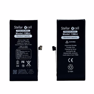 StellarXcell Diagnostic -akku Apple iPhone 13 mini -puhelimeen, 2410 mAh (vakiokapasiteetti + laadukas BMS-kopio)