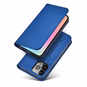 Magnet Card Suojakuori Samsung Galaxy S23+:lle - läppäkuori lompakko jalusta sininen