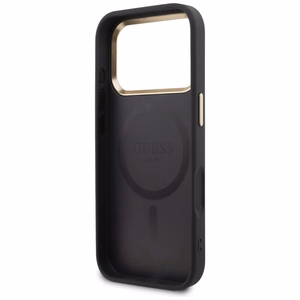 Guess Perforated 4G MagSafe Suojakuori iPhone 17 Pro:lle - Musta
