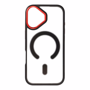 Suojakuori iPhone 17:lle Color Edge Mag Cover yhteensopiva MagSafe musta-punainen