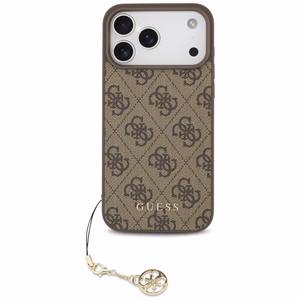 Guess 4G Charms Collection MagSafe Suojakuori iPhone 17 Pro Maxille - ruskea