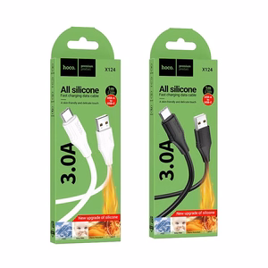 Hoco silikoninen USB-A - USB-C -kaapeli 3A 1 m X124 - musta