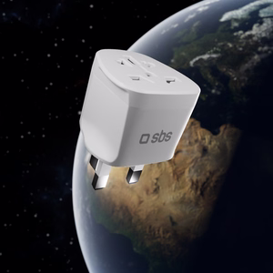 SBS UK Travel Adapter - Universal - White