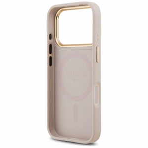 Guess 4G PU Classic Logo MagSafe -suojakuori iPhone 17 Pro - vaaleanpunainen