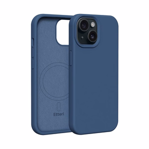 Etteri silikoninen Mag suojakuori iPhone 15 6,1" tummansininen