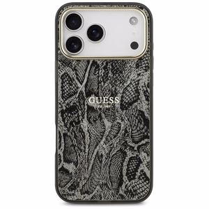 Guess Python Pattern MagSafe -suojakuori iPhone 17 Pro Max - musta