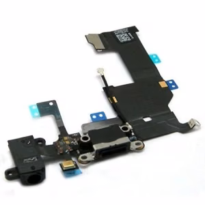 Flex iPhone 5G ääni- ja latausliittimen kaapeli musta käytetty ORG