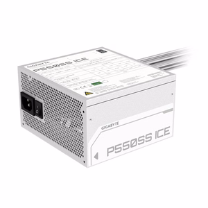Gigabyte P550SS ICE -virtalähde, PCIe 5.0, 80 PLUS Silver, 120 mm tuuletin, ATX 3.0 -yhteensopiva, EU-pistoke