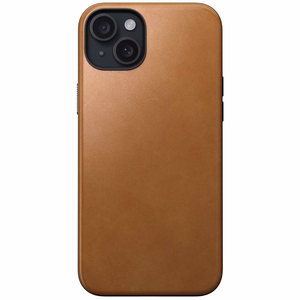 Nomad moderni nahkakuori iPhone 15 Plus 6,7' english tan