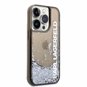 Karl Lagerfeld Liquid Glitter Elong suojakuori iPhone 14 Pro Max:lle - musta