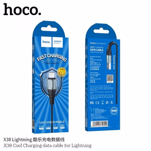 Hoco USB-A - Lightning -kaapeli 2,4A 1 m X38 - musta