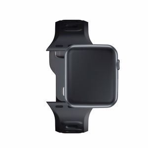 3mk-silikoniranneke Apple Watchille, 38/40/41/42 mm, musta, pieni koko