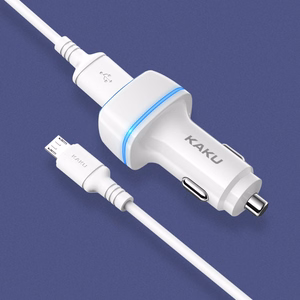 KAKU Autolaturi KSC-528 Shengyu - 2xUSB - 2,8A USB - Micro USB kaapelilla musta