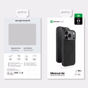 AmazingThing Minimal Air Suojakuori iPhone 17 Pro:lle MagSafe-yhteensopiva - musta
